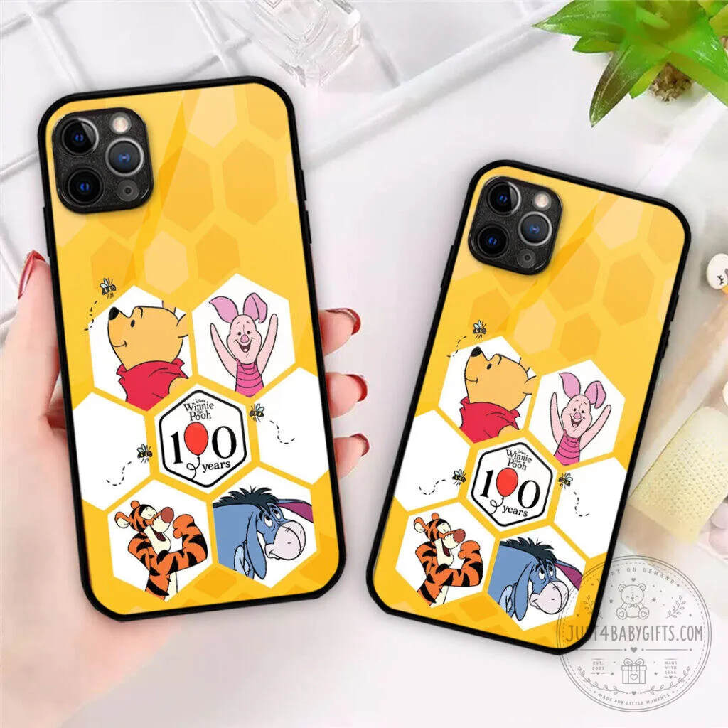 Winnie the Pooh 100 Years Anniversary Honeycomb Pattern Phone Case 2 Winnie the Pooh 100 Years Anniversary Honeycomb Pattern Phone Case