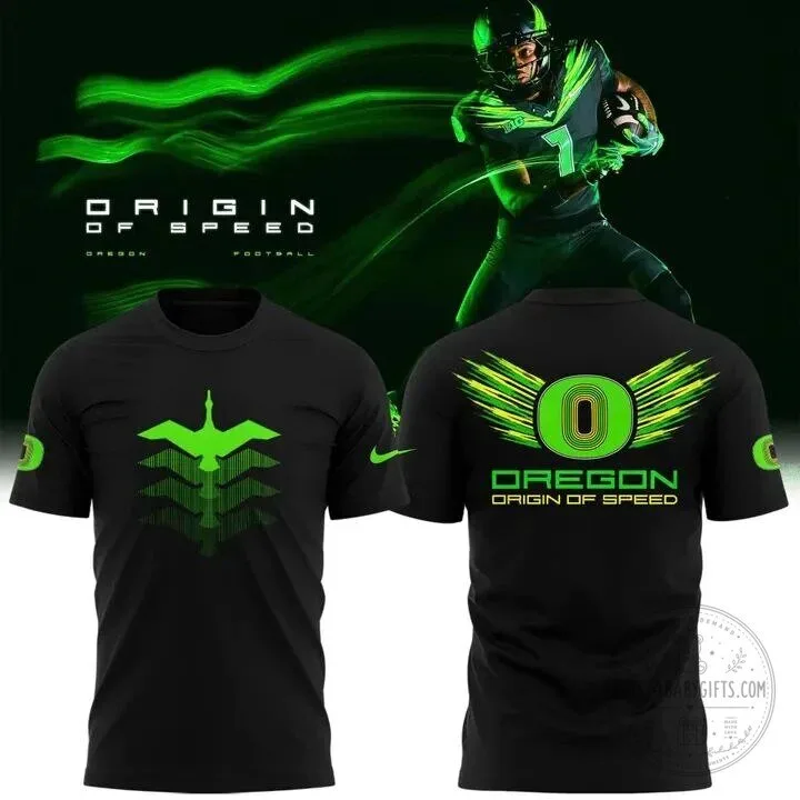 Limited Edition Black T-Shirt featuring the Phoenix Legacy of Speed for Oregon Ducks