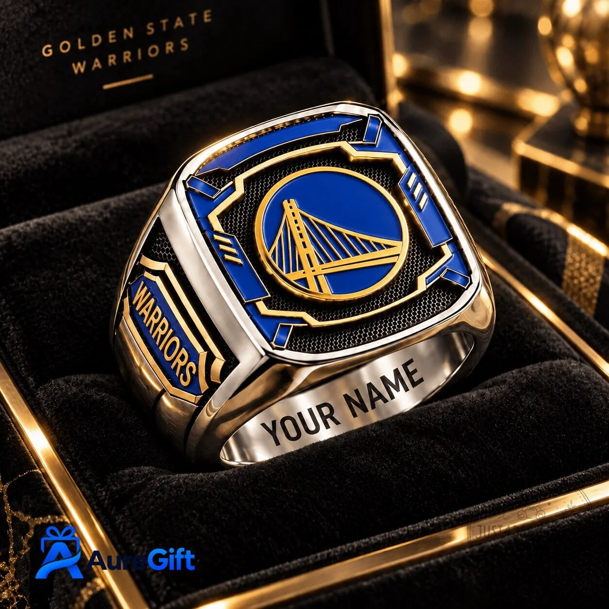 Golden State Warriors Personalized National Basketball Association Championship Ring