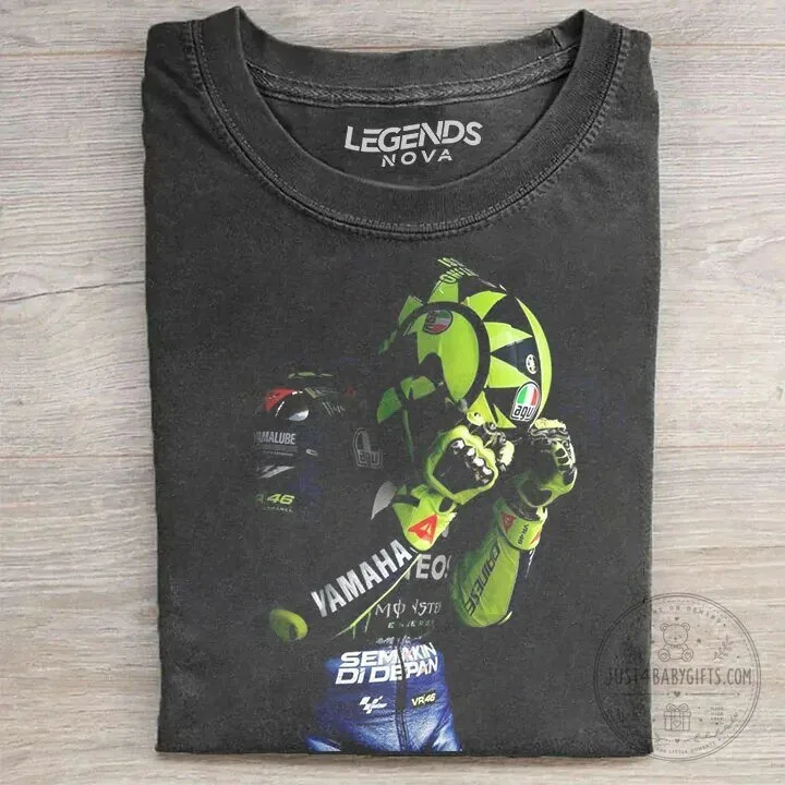 Valentino Rossi The Doctor Graphic Print Motorcycle Racing T-Shirt
