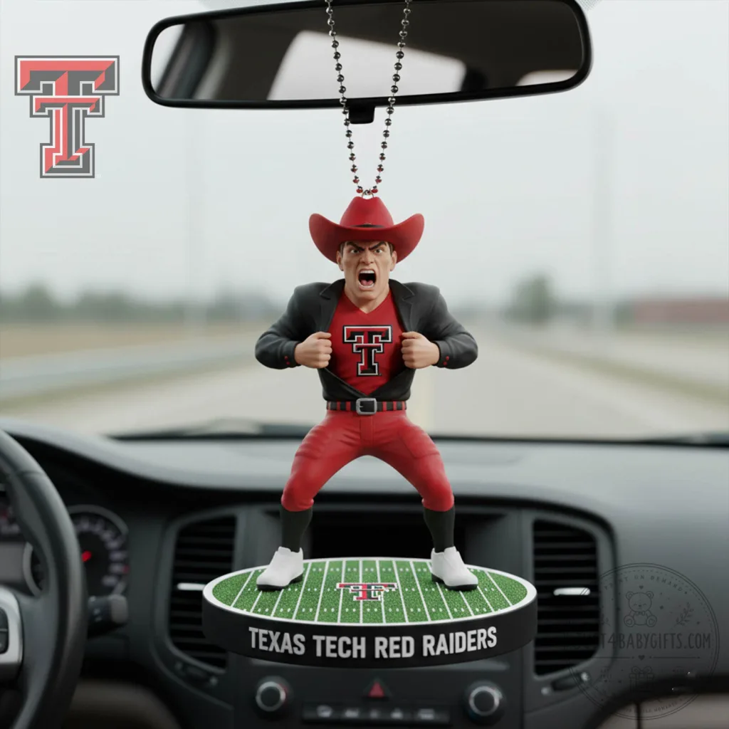 Texas Tech Red Raiders Mascot Car Rear View Mirror Hanging Ornament Texas Tech Red Raiders Mascot Car Rear View Mirror Hanging Ornament