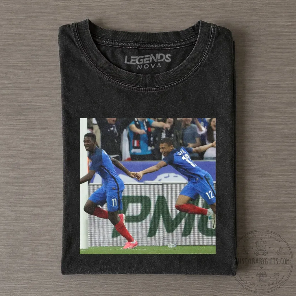 Ousmane Dembele Kylian Mbappe France National Team Soccer T-Shirt Ousmane Dembele Kylian Mbappe France National Team Soccer T-Shirt