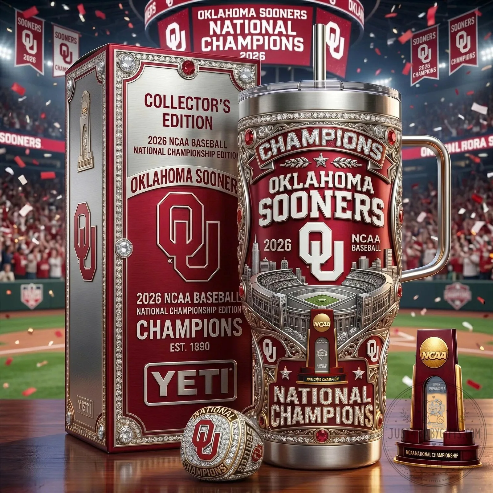 Oklahoma Sooners Baseball National Champions 2026 Collector's Edition Tumbler