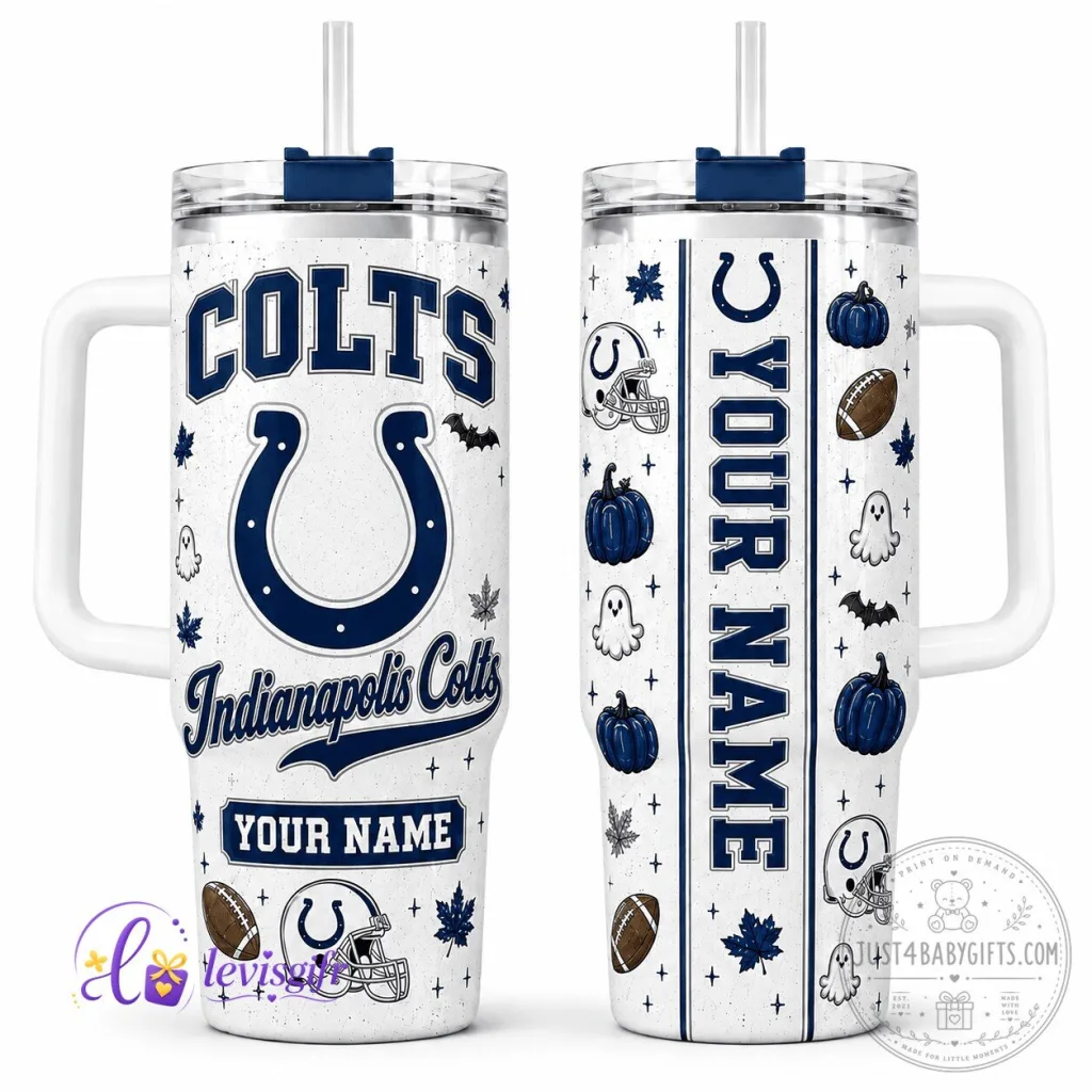 Indianapolis Colts Halloween Personalized Football Tumbler Indianapolis Colts Halloween Personalized Football Tumbler