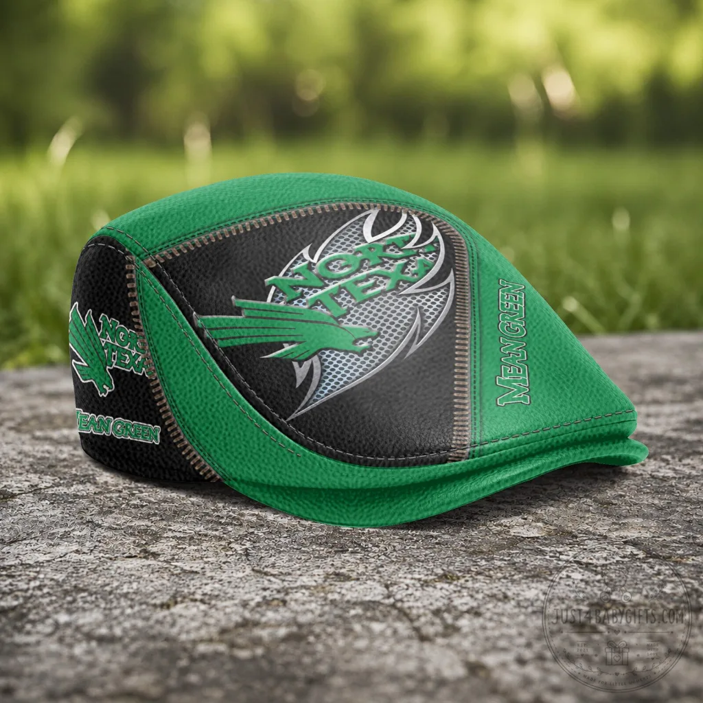 North Texas Mean Green NCAA Golf Flat Cap Hat 49 North Texas Mean Green NCAA Golf Flat Cap Hat