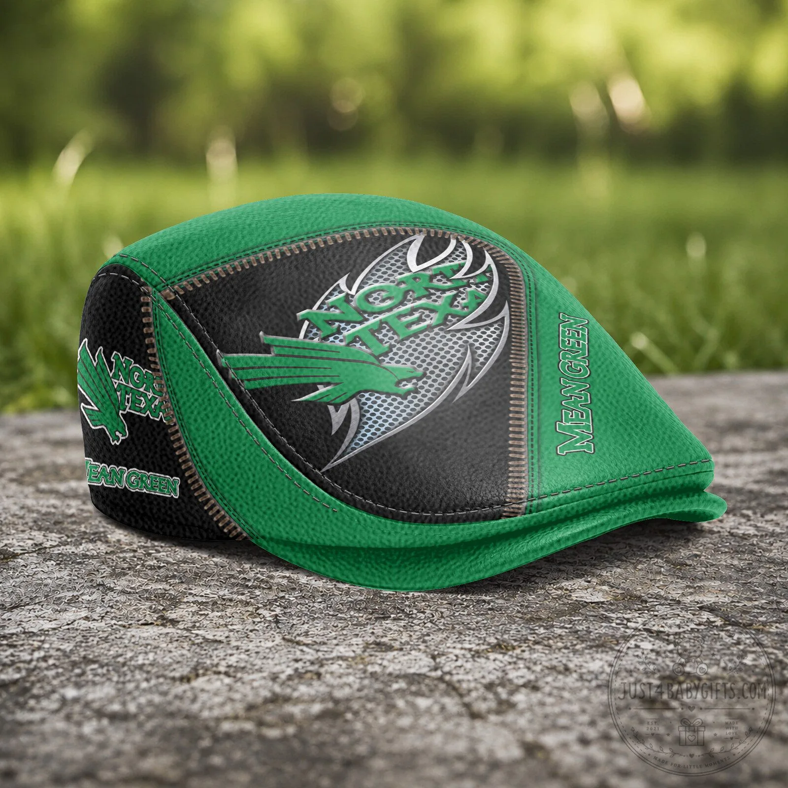 North Texas Mean Green NCAA Golf Flat Cap Hat