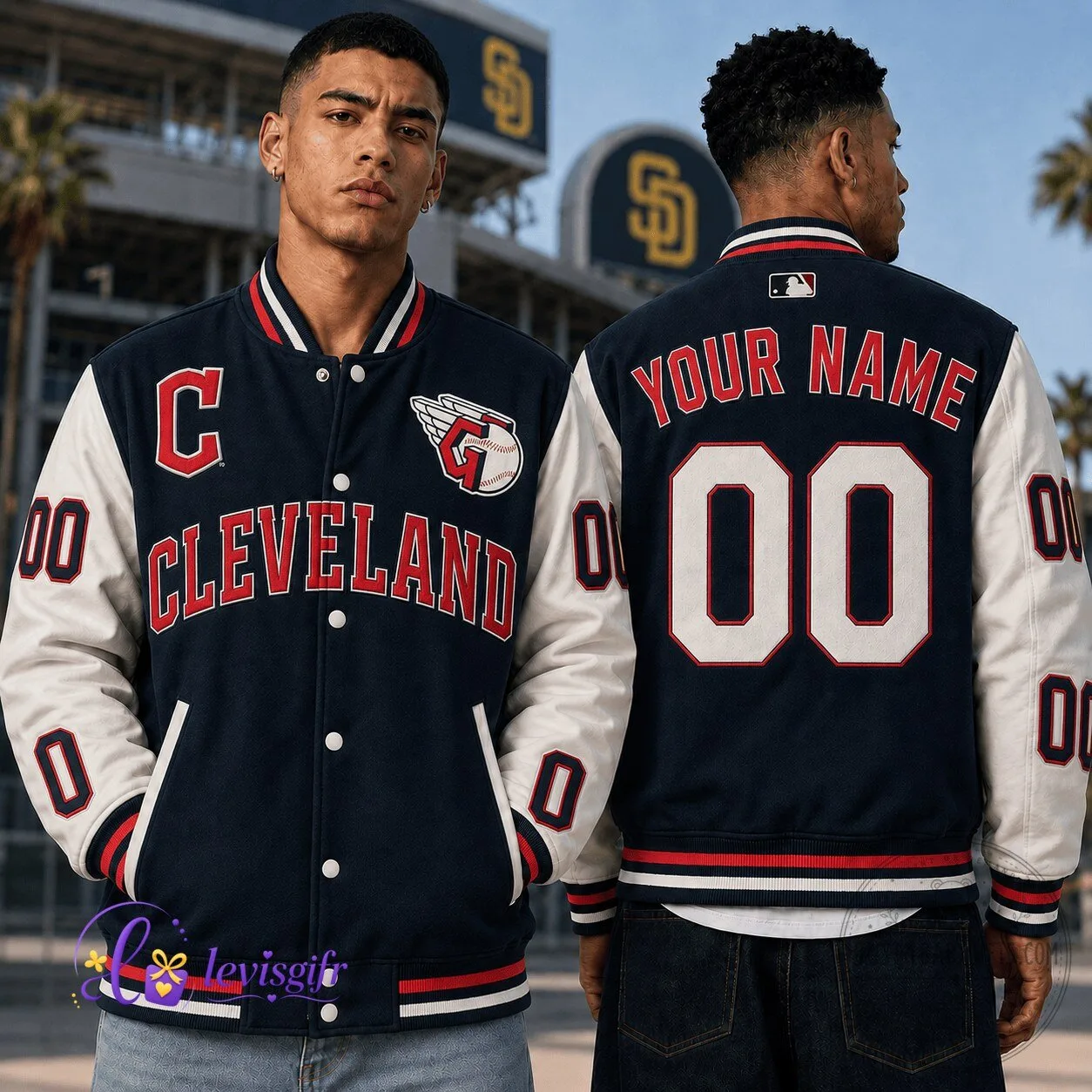 Cleveland Guardians Personalized Baseball Varsity Jacket