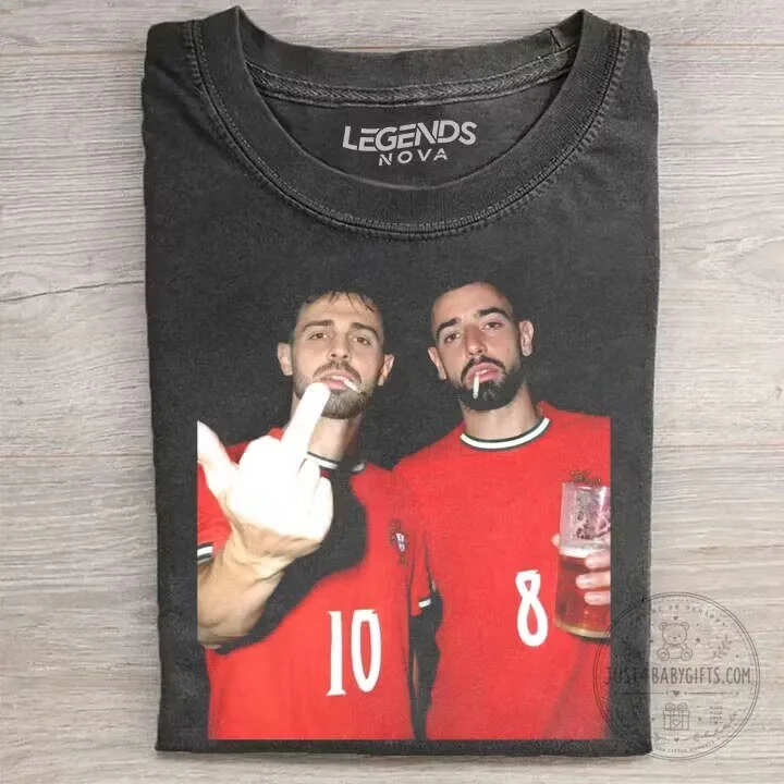 Bernardo Silva and Bruno Fernandes Portugal Football Fan T-Shirt 33 Bernardo Silva and Bruno Fernandes Portugal Football Fan T-Shirt