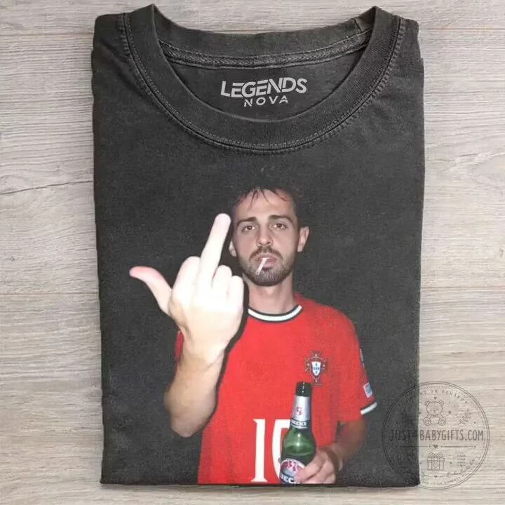 Bernardo Silva Portugal Football Player Middle Finger T-Shirt 2 Bernardo Silva Portugal Football Player Middle Finger T-Shirt