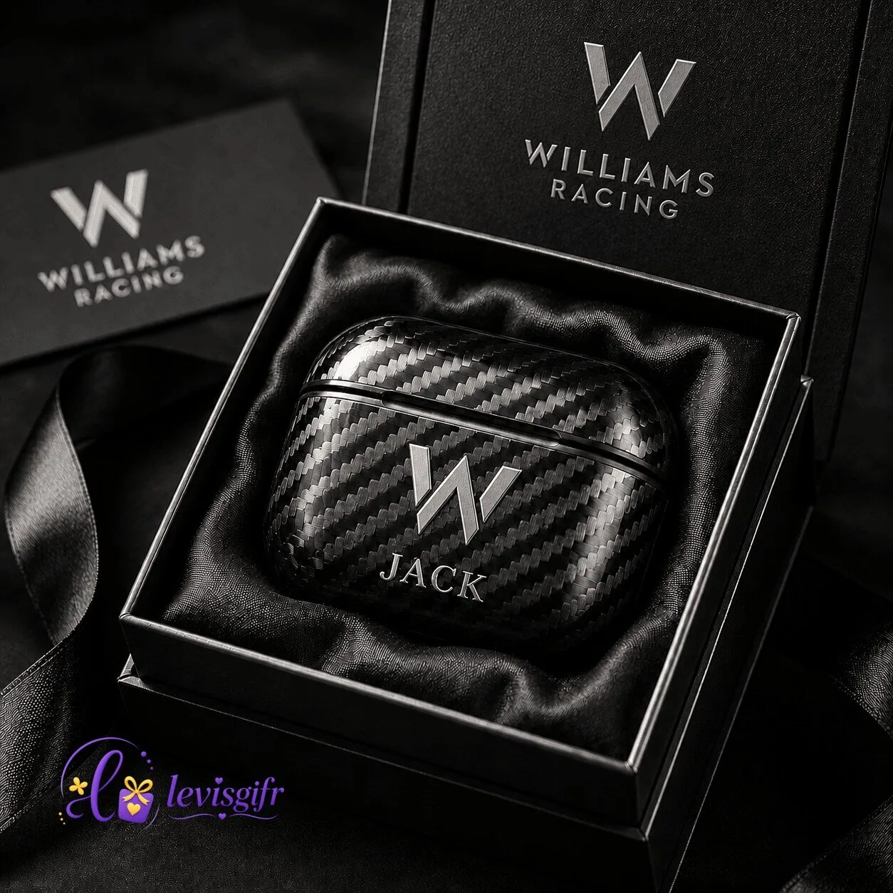 Williams Racing Formula 1 Personalized Carbon Fiber AirPods Case
