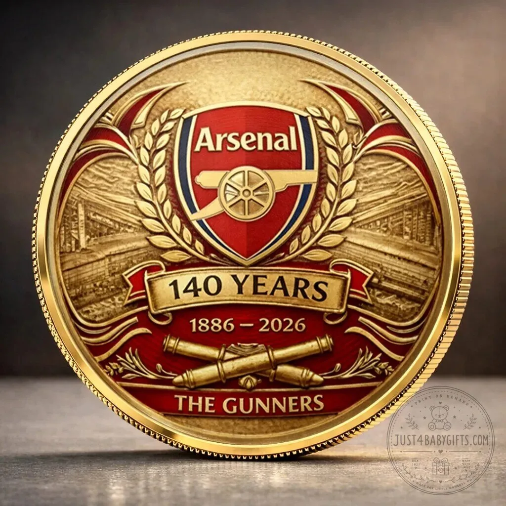 Arsenal Football Club 140 Years Commemorative Golden Coin The Gunners