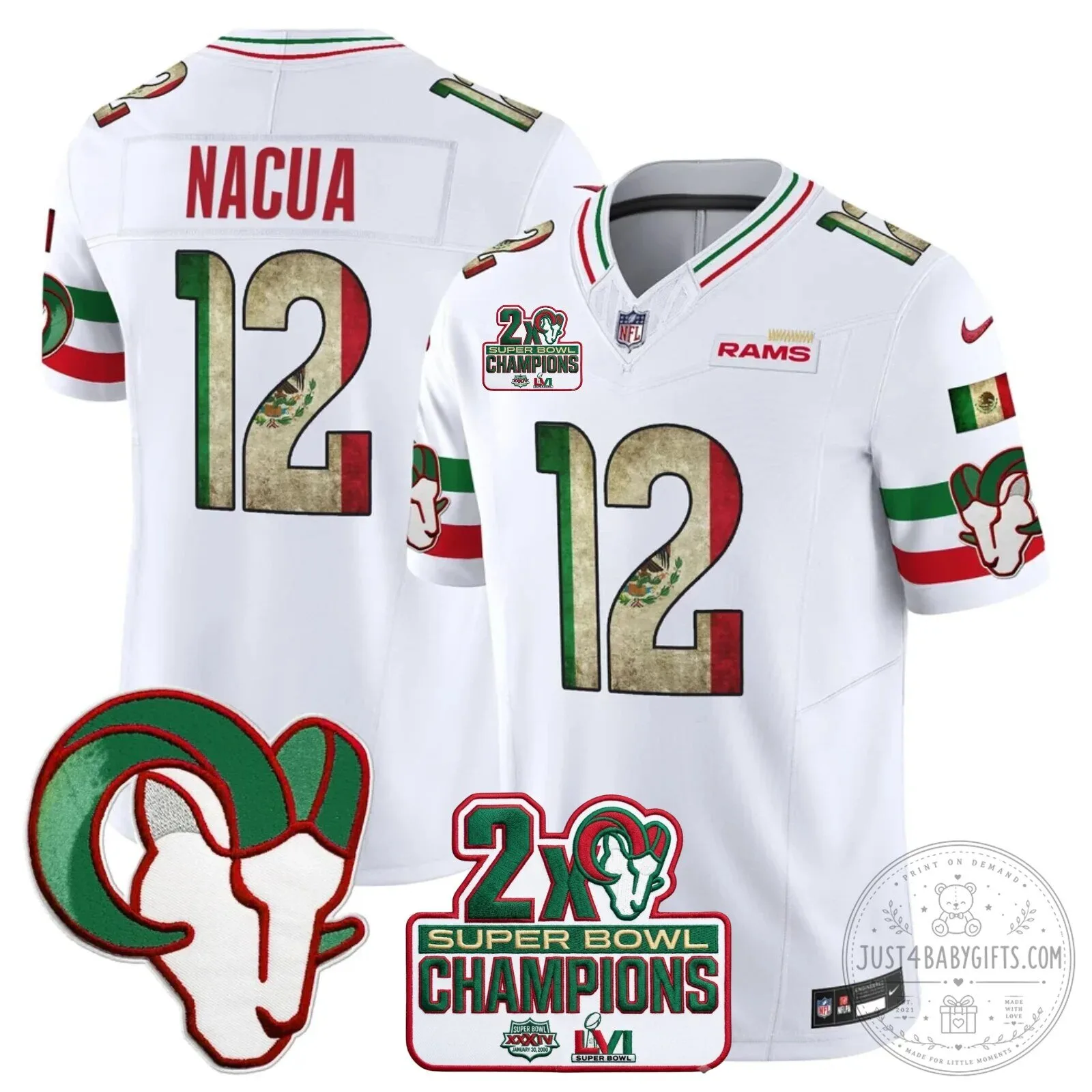 Los Angeles Rams Mexico Edition Super Bowl Champions Vapor Football Jersey