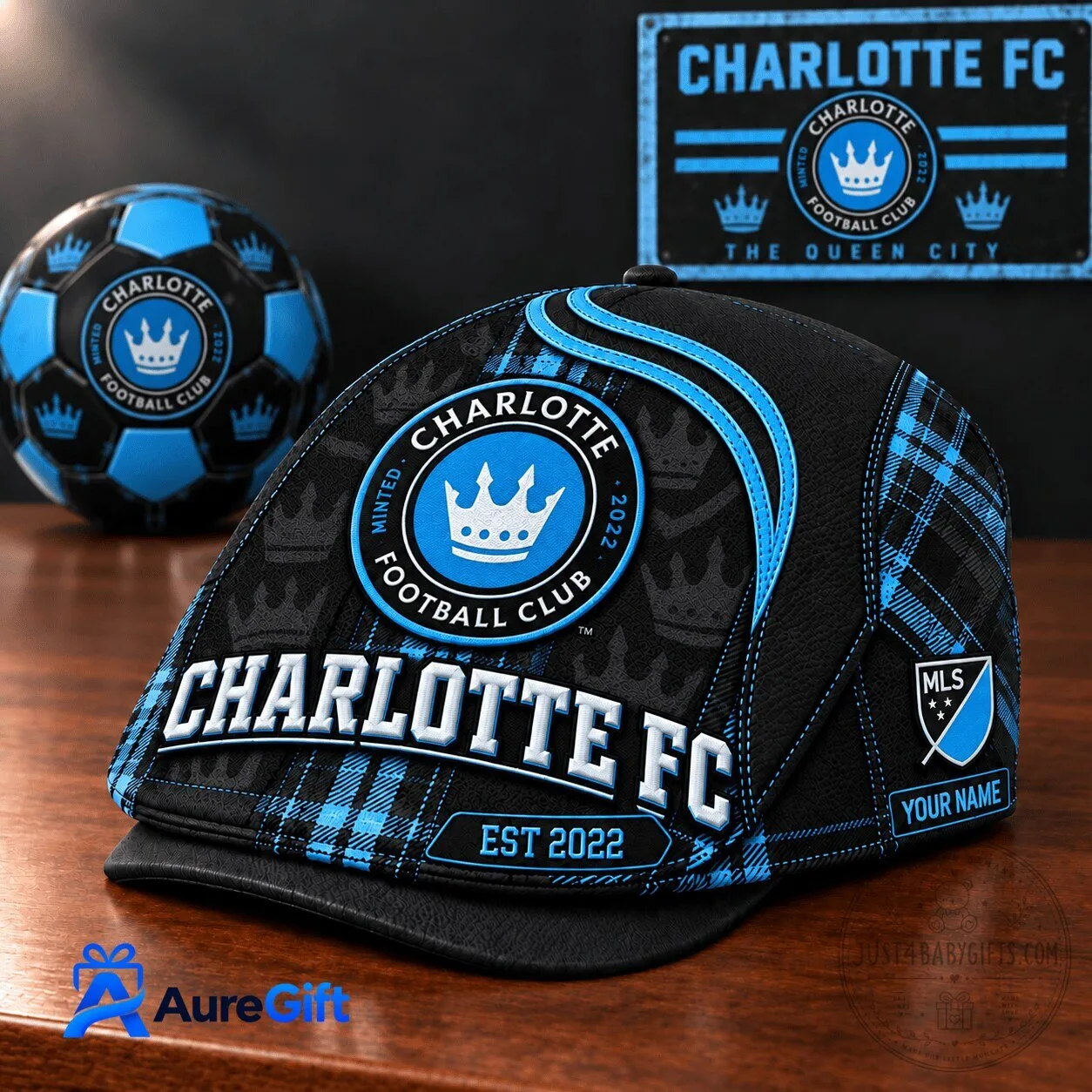 Charlotte Football Club Major League Soccer Personalized Flat Cap Hat