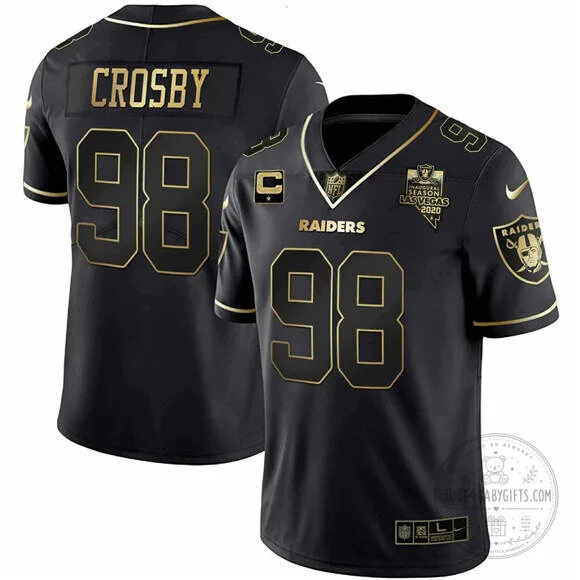 Maxx Crosby Las Vegas Raiders Black 2020 Inaugural Season Football Jersey