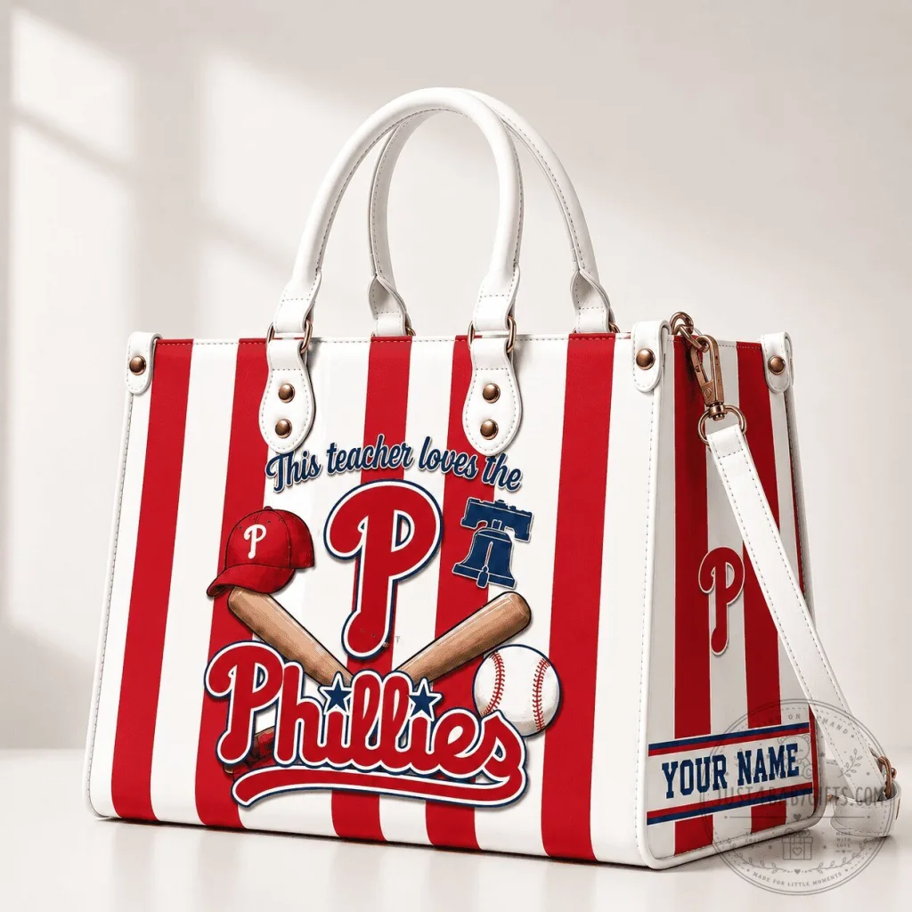 Philadelphia Phillies Baseball Team Striped Personalized Handbag Philadelphia Phillies Baseball Team Striped Personalized Handbag