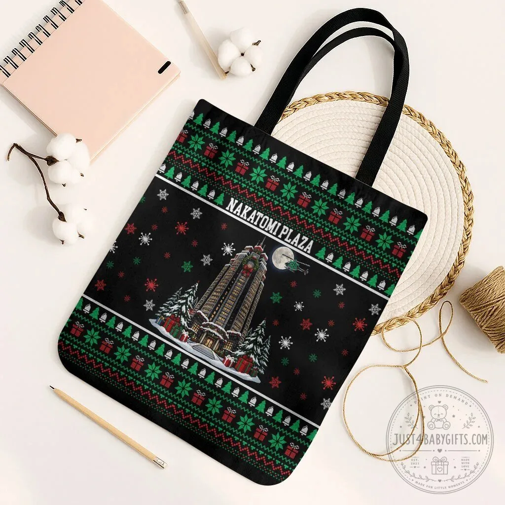 Nakatomi Plaza Christmas Party Ugly Sweater Style Tote Bag