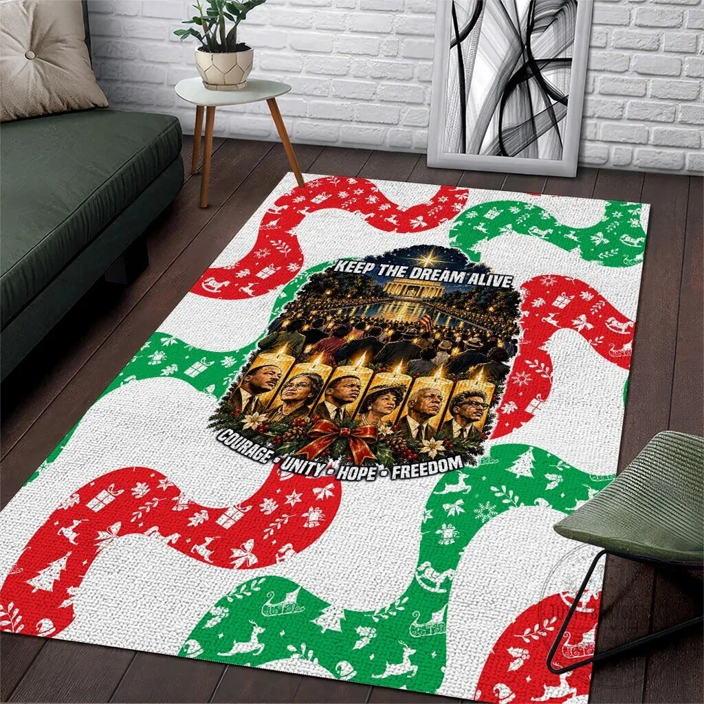 Civil Rights Leaders Christmas Holiday Hope Freedom Black History Area Rug