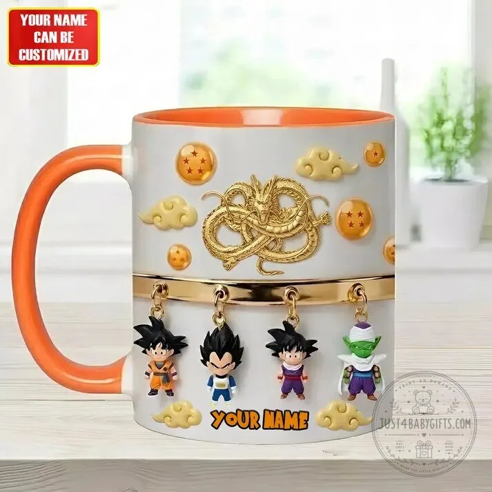 Dragon Ball Z Shenron Gold Personalized Ceramic Coffee Mug