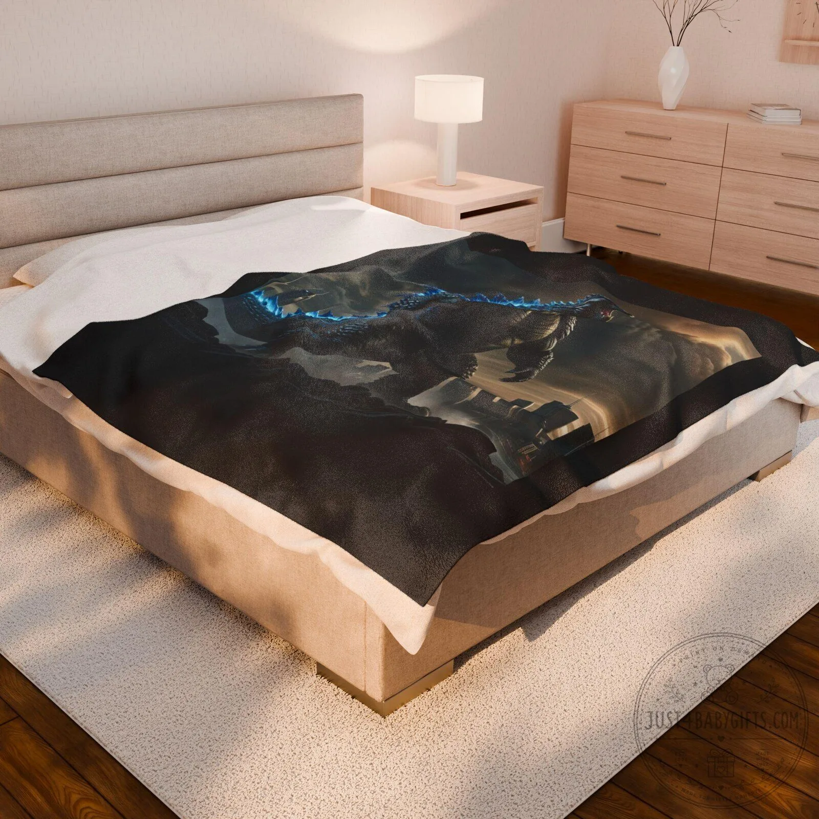 Godzilla King of the Monsters Roaring Cityscape Soft Fleece Blanket 10 Godzilla King of the Monsters Roaring Cityscape Soft Fleece Blanket