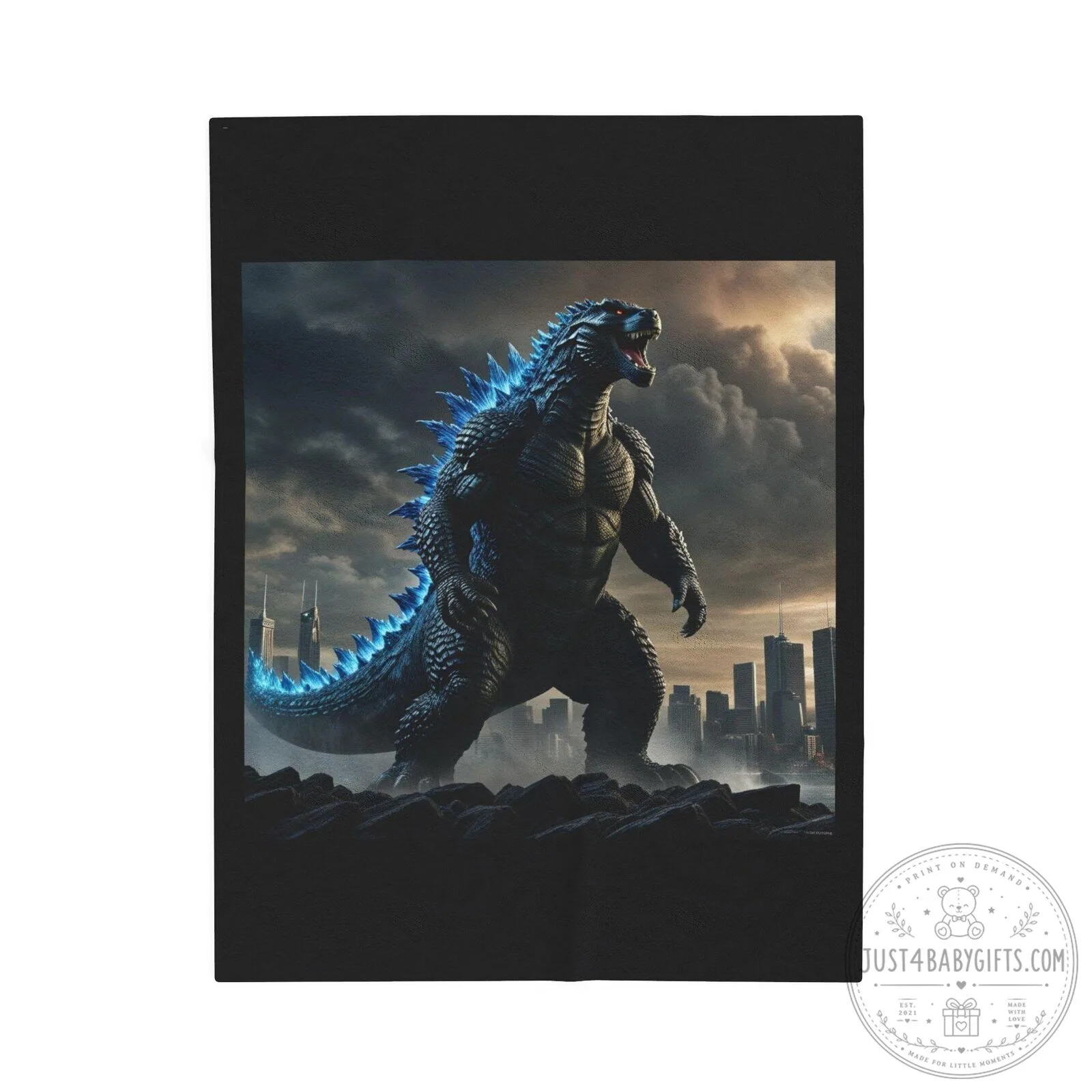 Godzilla King of the Monsters Roaring Cityscape Soft Fleece Blanket 11 Godzilla King of the Monsters Roaring Cityscape Soft Fleece Blanket