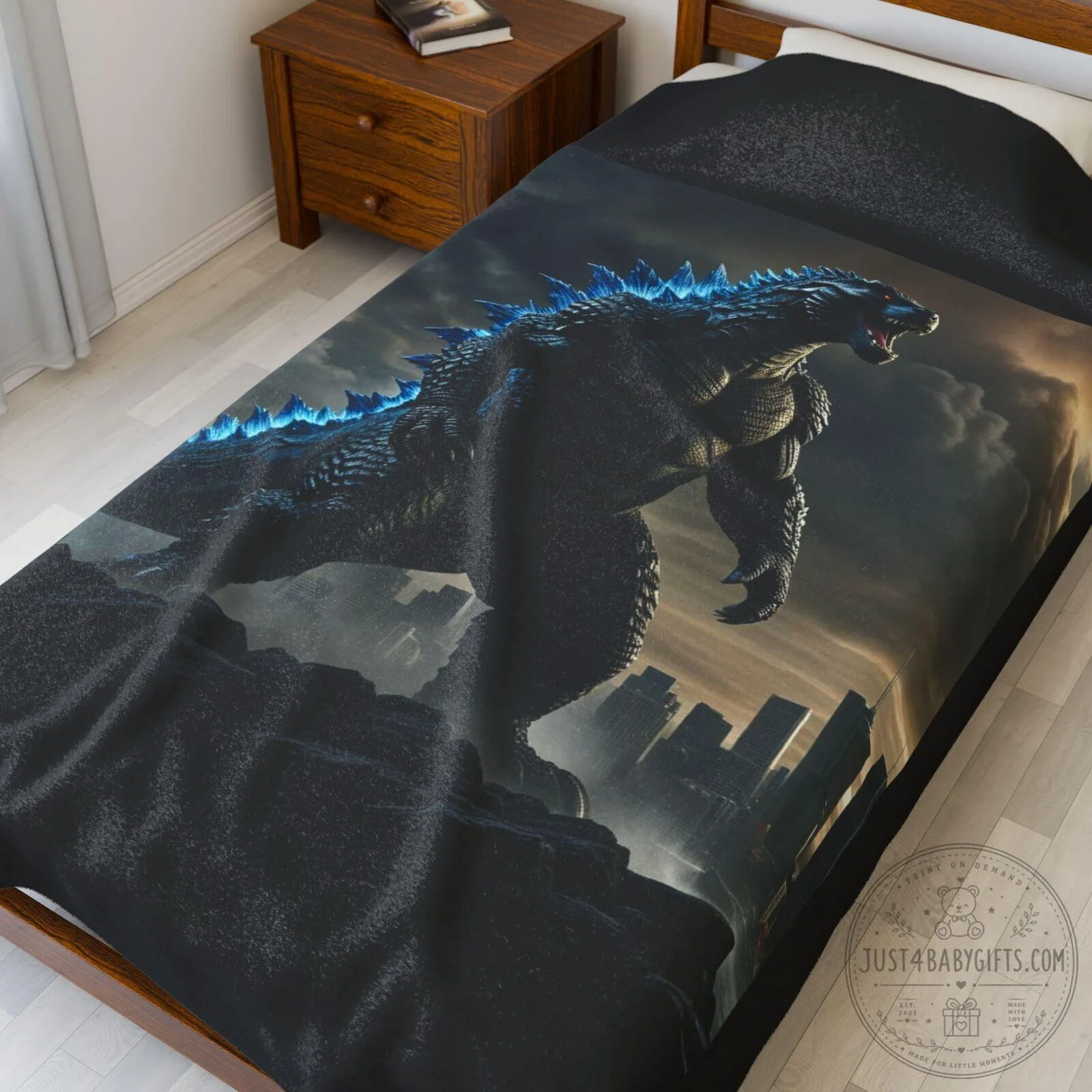 Godzilla King of the Monsters Roaring Cityscape Soft Fleece Blanket 12 Godzilla King of the Monsters Roaring Cityscape Soft Fleece Blanket