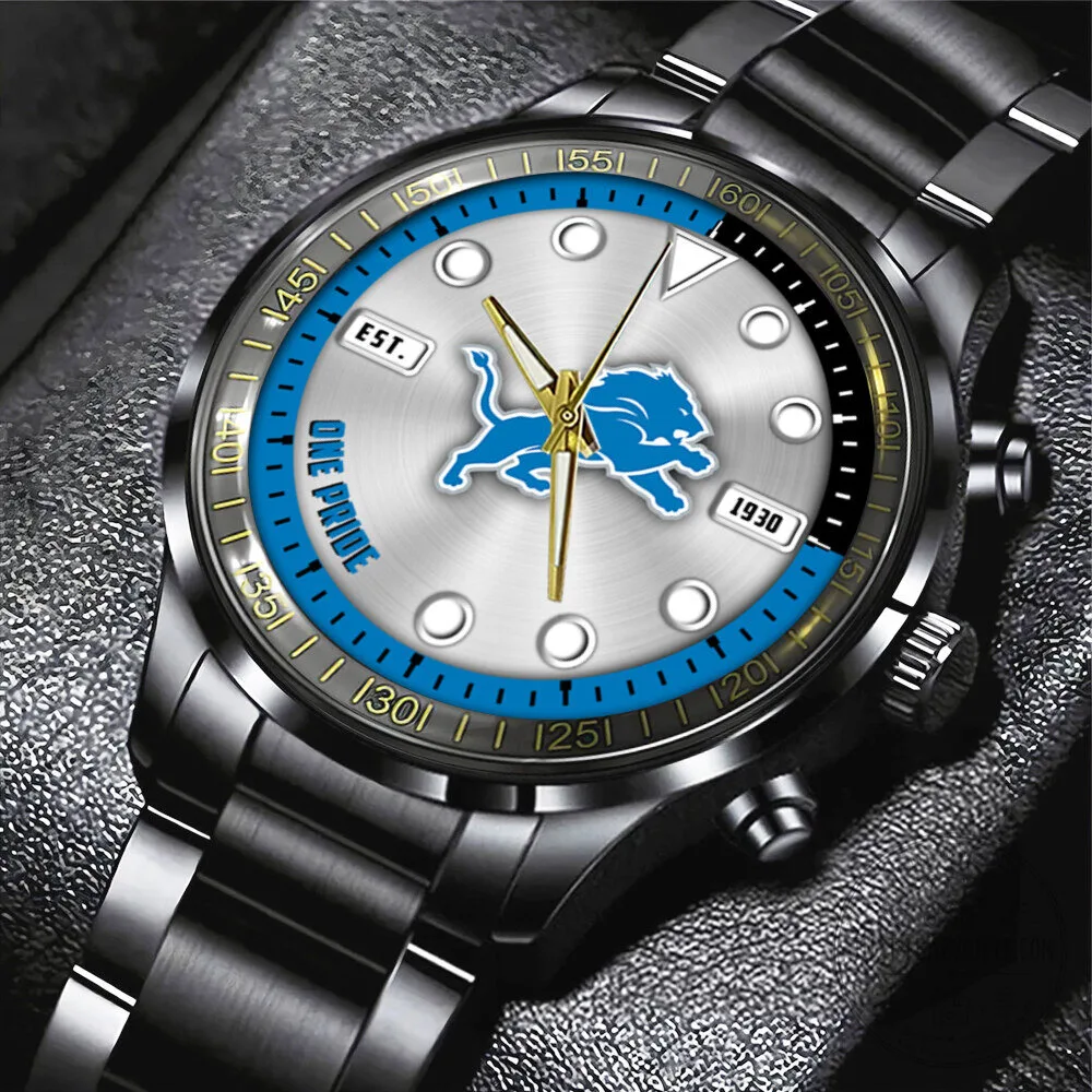 Detroit Lions One Pride Stainless Steel Sports Watch
