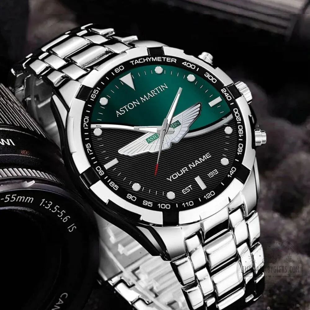 Elegant Fashion Stainless Steel Watch with Custom Name by Aston Martin