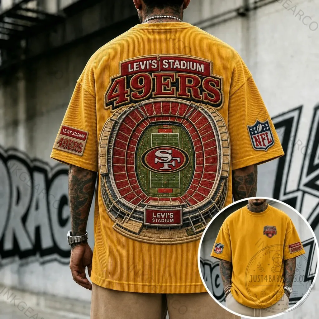 San Francisco 49ers Levi's Stadium NFL Football Team Oversized T-Shirt San Francisco 49ers Levi's Stadium NFL Football Team Oversized T-Shirt