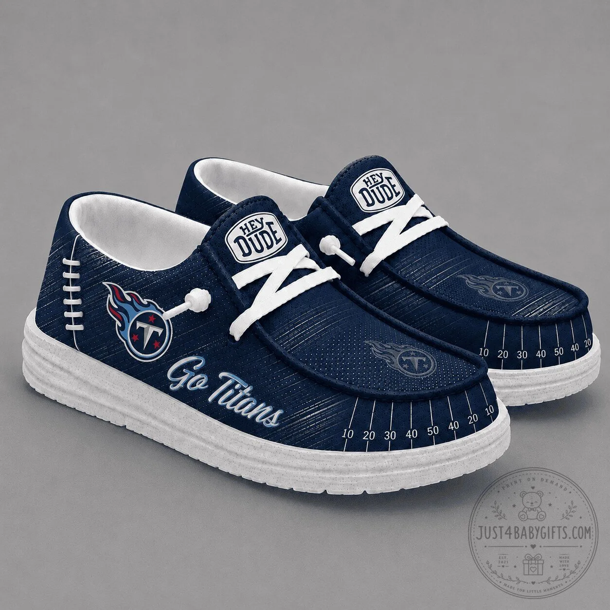 Tennessee Titans NFL Football Field Fan Loafer Shoes