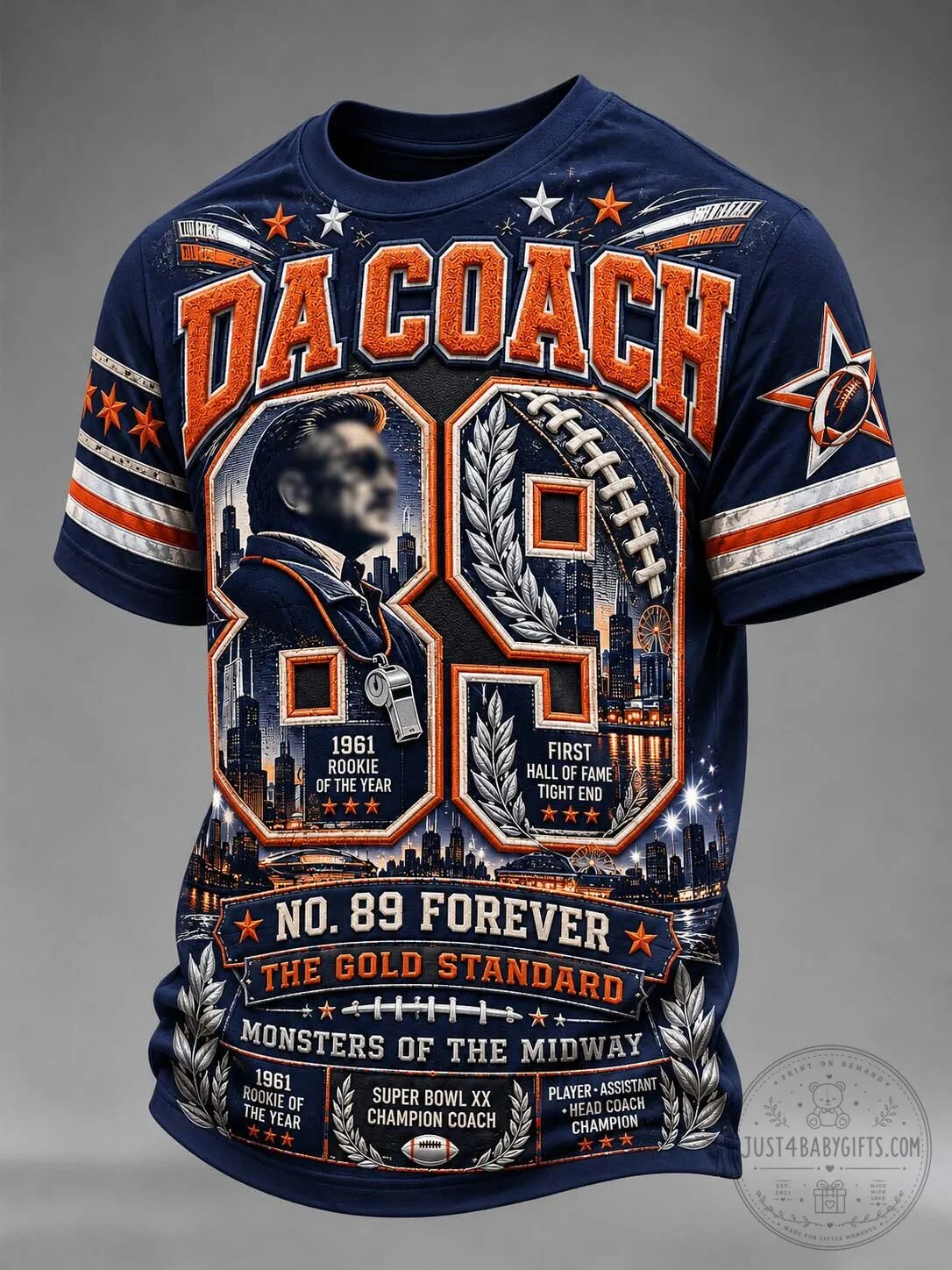 Mike Ditka Chicago Bears Football Legend Da Coach 89 Forever T-Shirt 1 Mike Ditka Chicago Bears Football Legend Da Coach 89 Forever T-Shirt