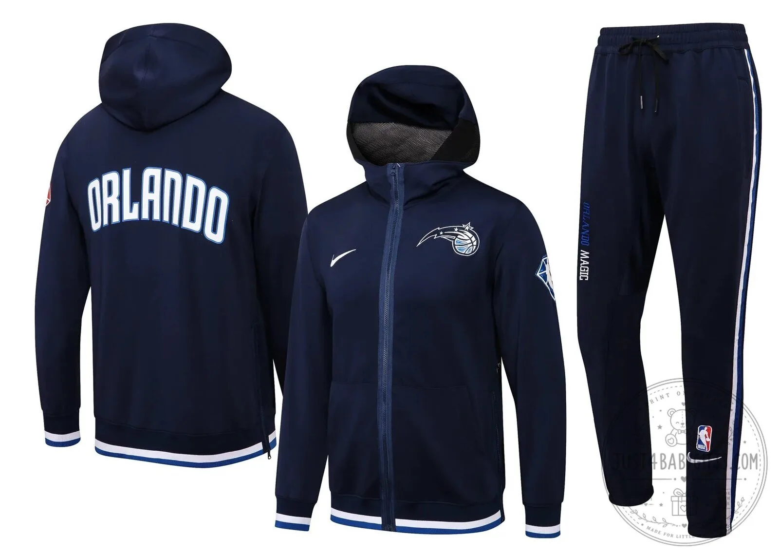 Orlando Magic NBA Therma Flex Dark Blue Hoodie and Sweatpants Set