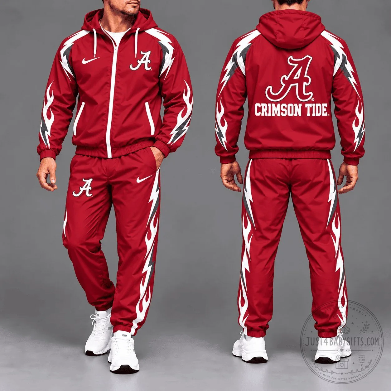 Alabama Crimson Tide NCAA Elevate Performance Full-Zip Hoodie Tracksuit 1 Alabama Crimson Tide NCAA Elevate Performance Full-Zip Hoodie Tracksuit