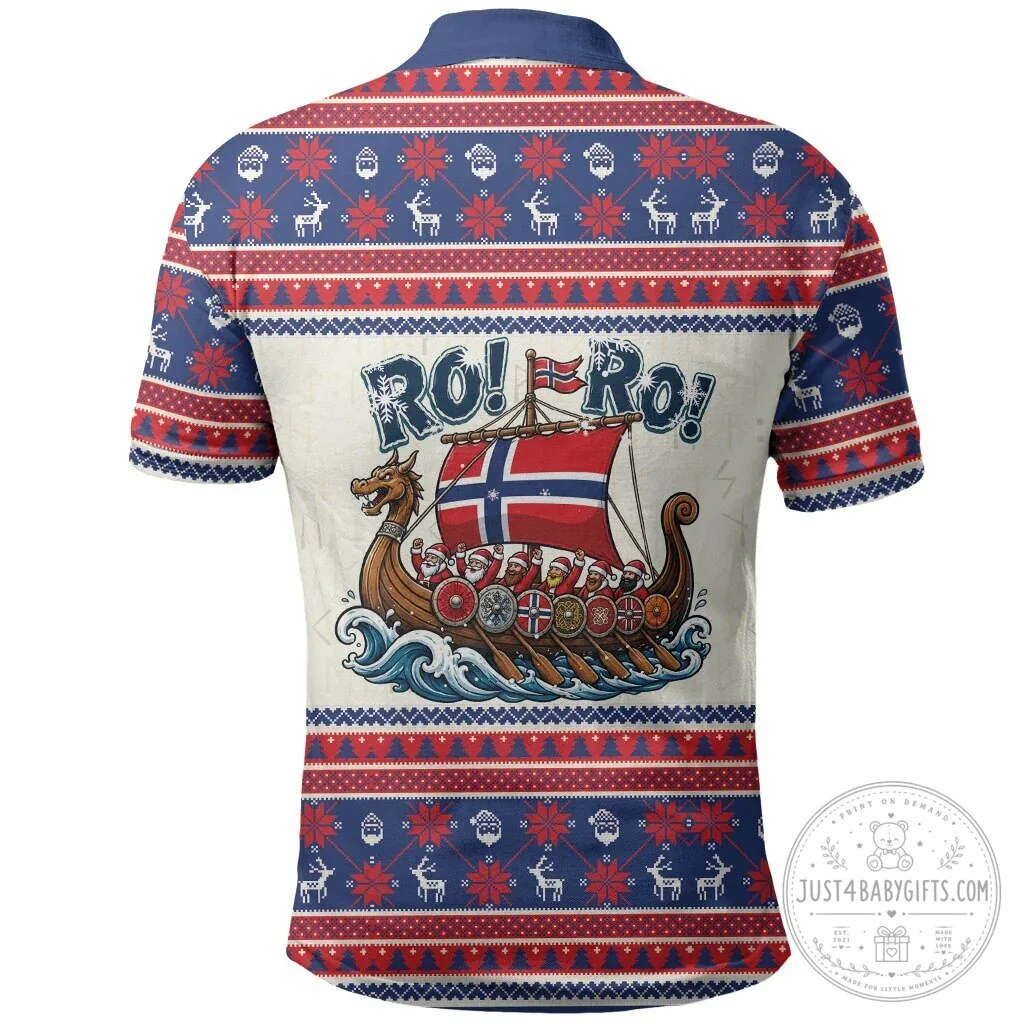 Norge Viking Santa Claus Christmas Ugly Sweater Pattern Polo Shirt 5 Norge Viking Santa Claus Christmas Ugly Sweater Pattern Polo Shirt