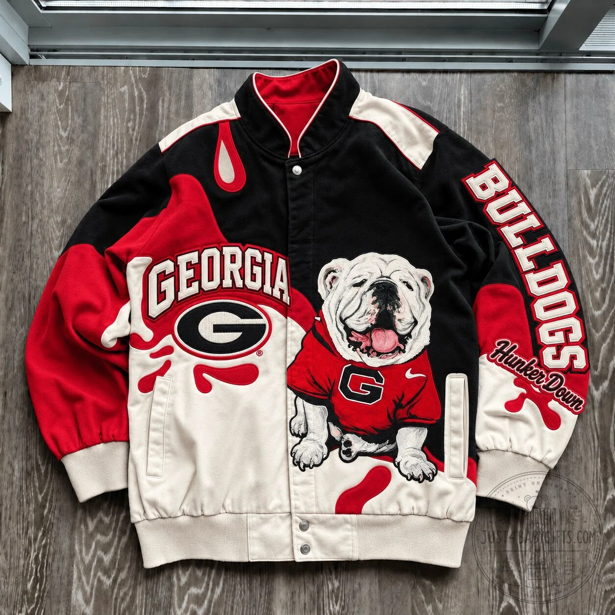 Georgia Bulldogs Mascot College Football Varsity Jacket