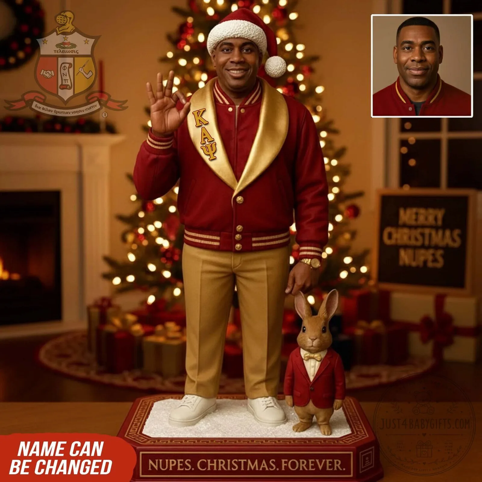 Kappa Alpha Psi Fraternity Christmas Holiday Custom Acrylic Plaque Gift