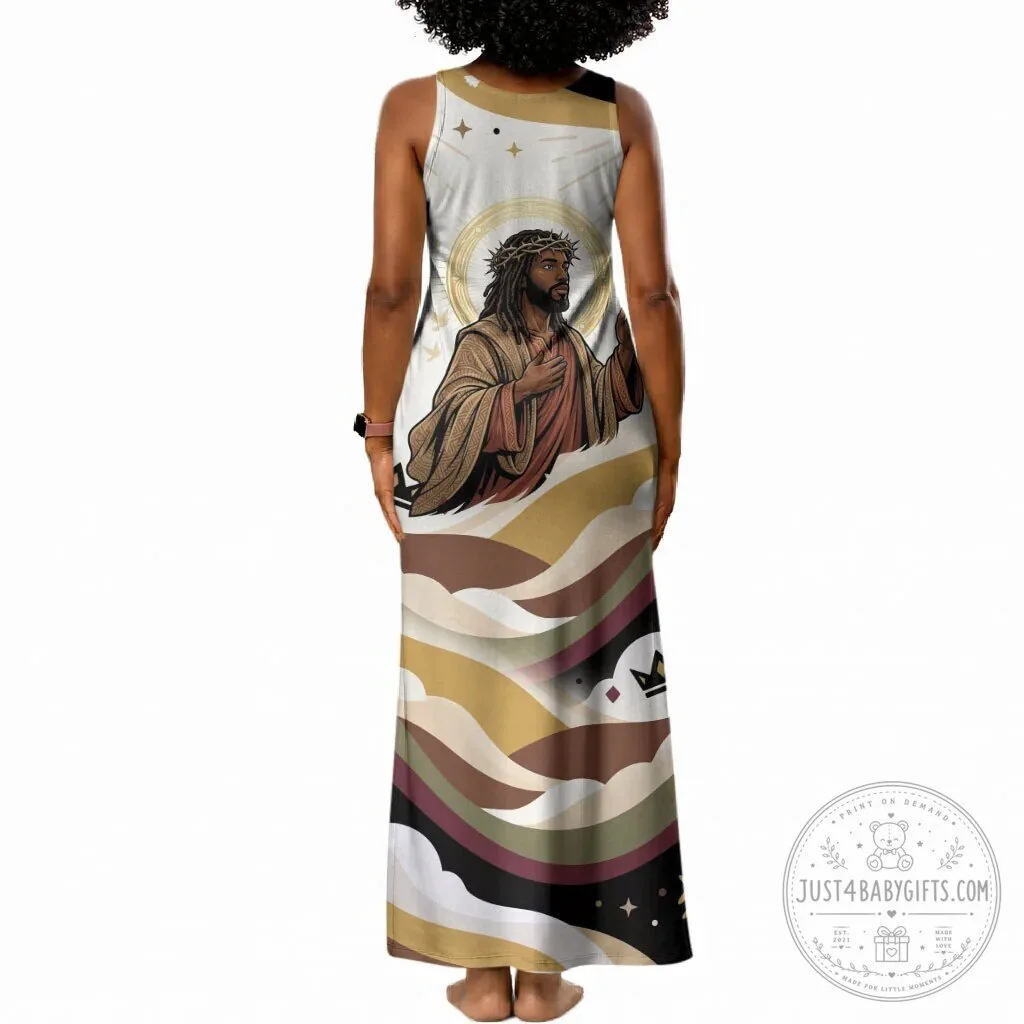 King Jesus African American Christ Religious Faith Holy Cross Dove Spiritual Maxi Dress 5 King Jesus African American Christ Religious Faith Holy Cross Dove Spiritual Maxi Dress