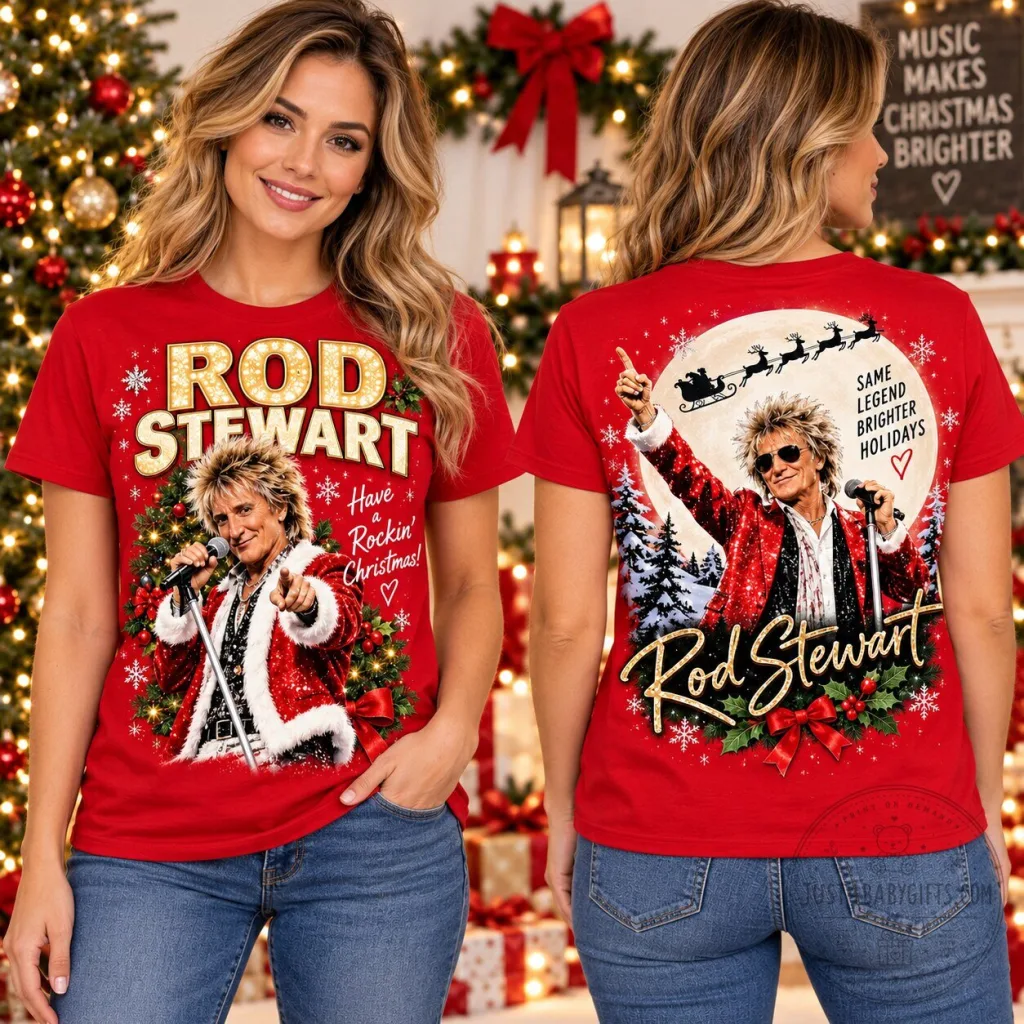 Rod Stewart Have A Rockin' Christmas Holiday Music Fan T-Shirt Rod Stewart Have A Rockin' Christmas Holiday Music Fan T-Shirt