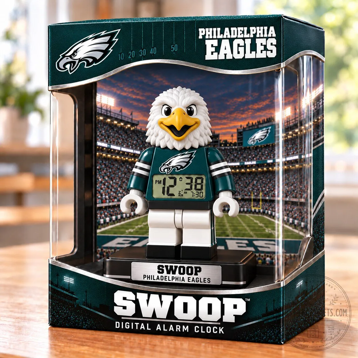 Philadelphia Eagles Swoop Mascot Digital Alarm Clock Collectible Figurine