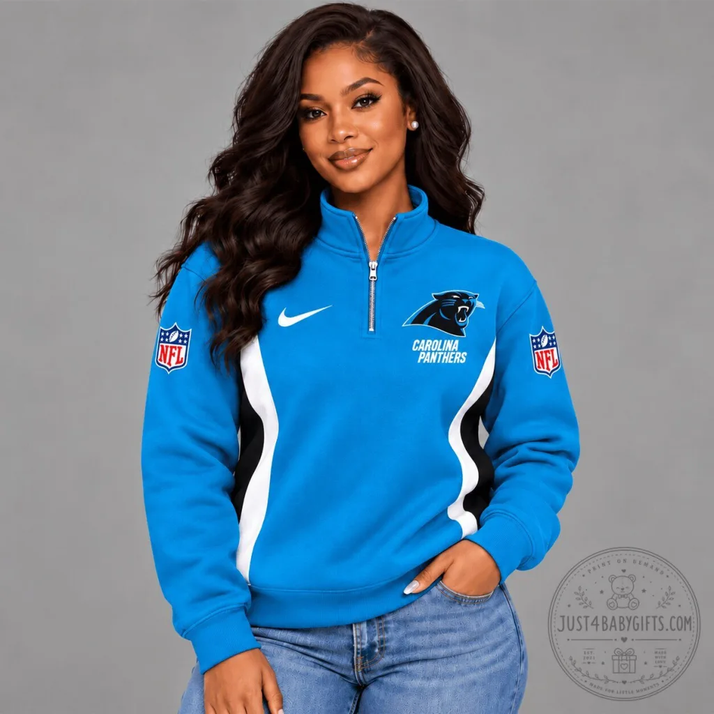 Carolina Panthers National Football League Quarter-Zip Sweatshirt Carolina Panthers National Football League Quarter-Zip Sweatshirt