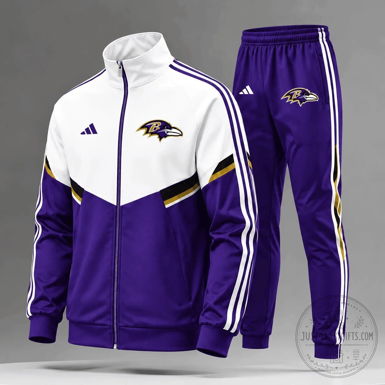 Baltimore Ravens NFL Team Spirit Full-Zip Track Jacket and Jogger Pants Set