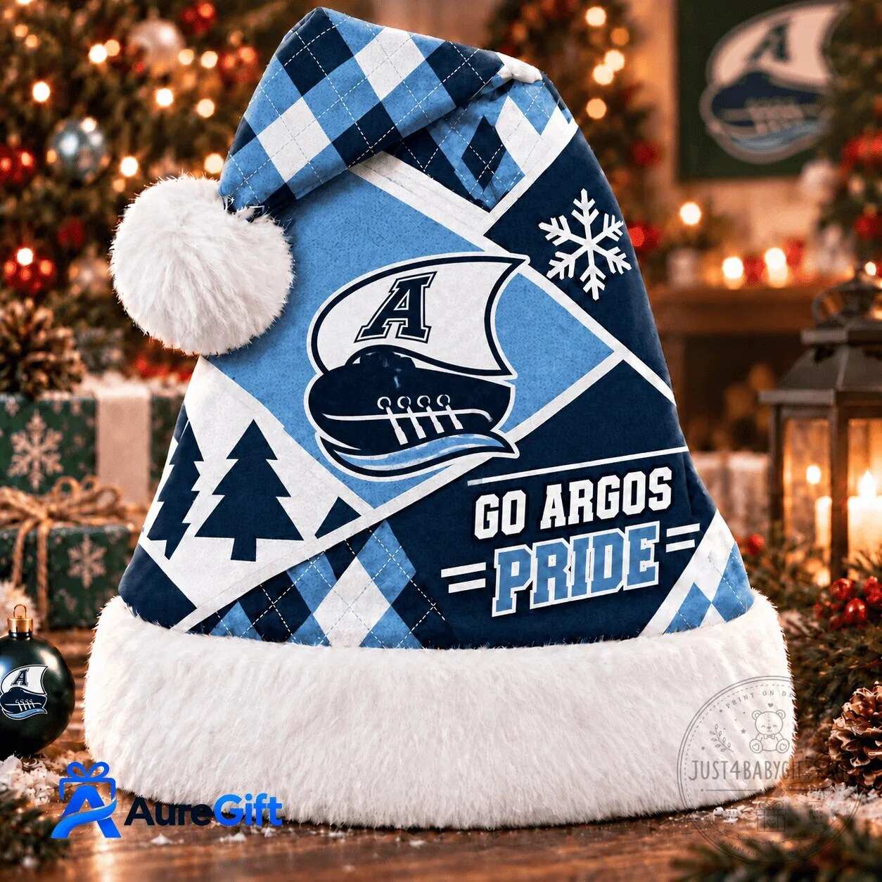 Toronto Argonauts CFL Christmas Santa Hat - Festive Holiday Fan Apparel